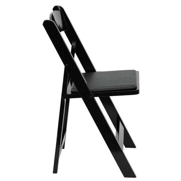 Folding Chair, Wood, Black