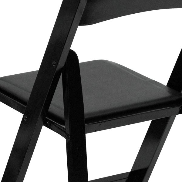 Folding Chair, Wood, Black