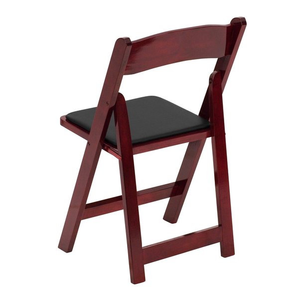 Folding Chair, Mahogany w/Padded Seat