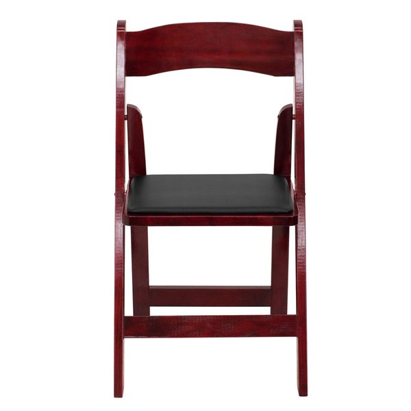 Folding Chair, Mahogany w/Padded Seat