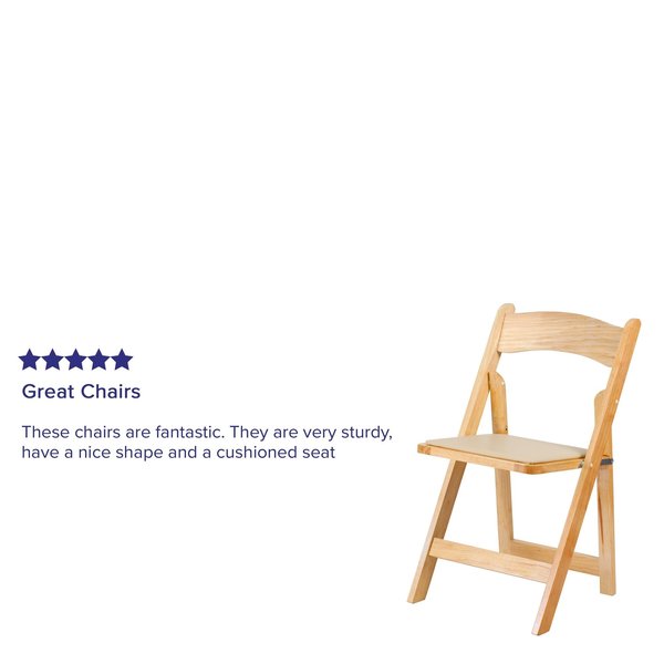 Natural Wood Folding Chair