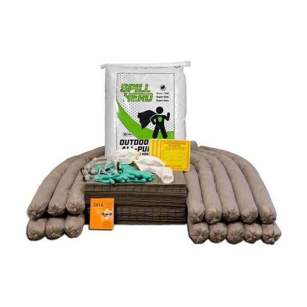 Spill Kit, Outdoor, 65 gal.