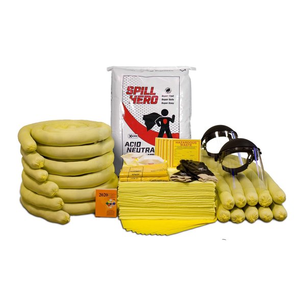 Spill Kit, Acid Neutralizer, 65 gal.