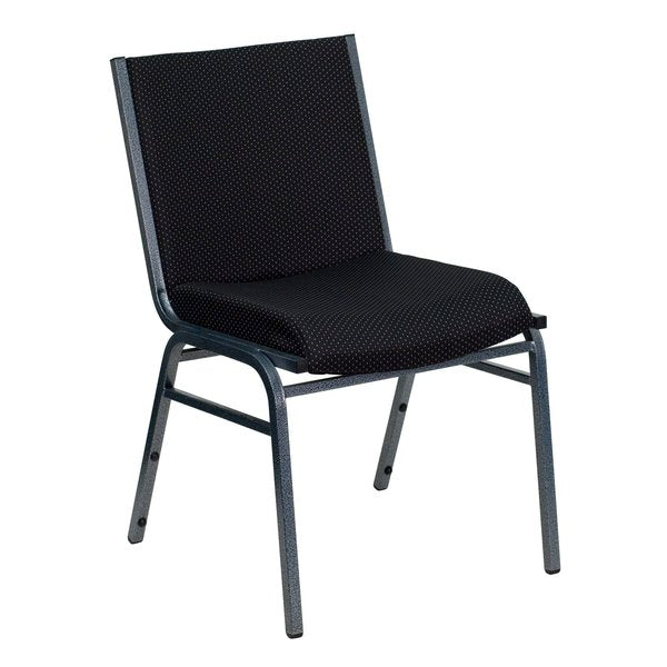 Stack Chair, Black Seat, Fabric Seat