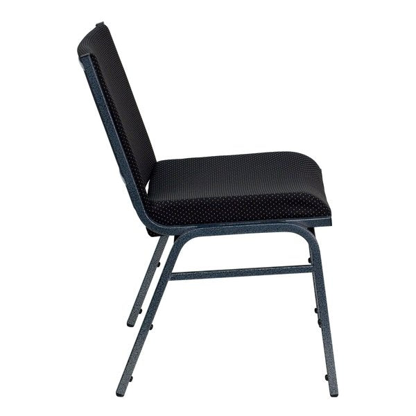 Stack Chair, Black Seat, Fabric Seat
