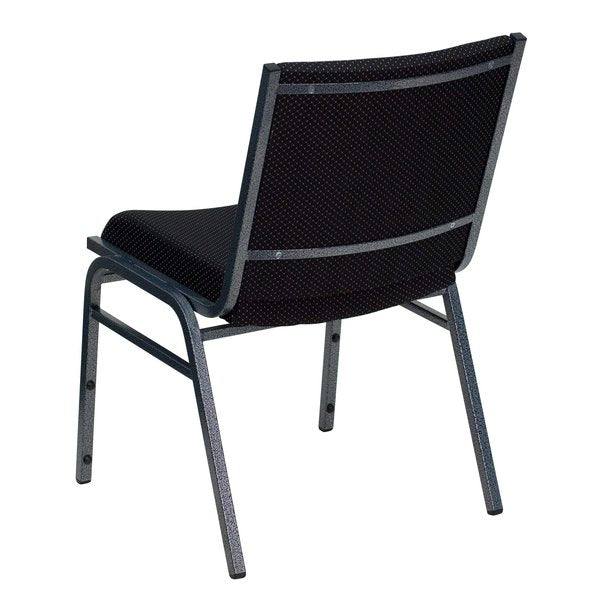 Stack Chair, Black Seat, Fabric Seat