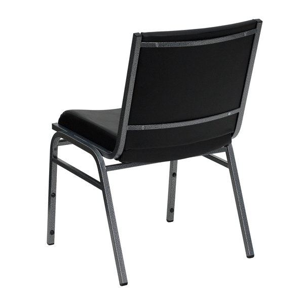 Heavy Duty Black Vinyl Stack Chair