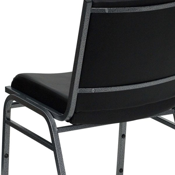 Heavy Duty Black Vinyl Stack Chair