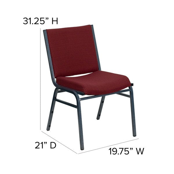 Fabric Stack Chair, Burgundy