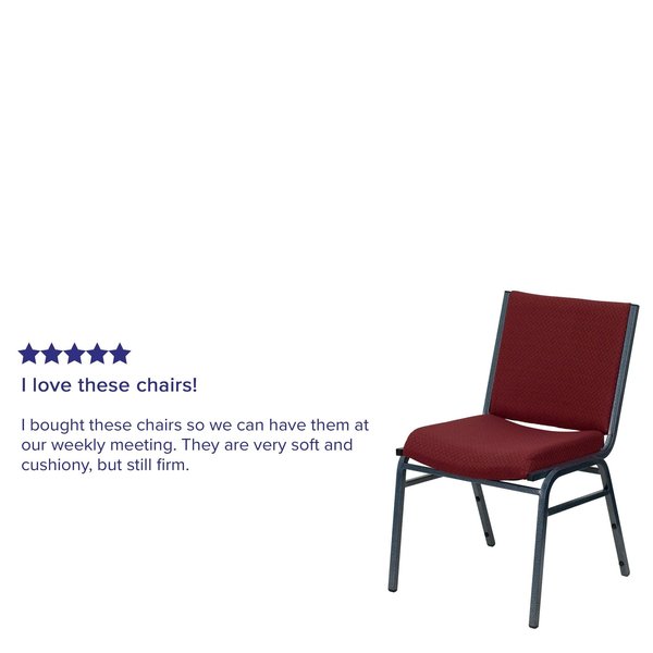 Fabric Stack Chair, Burgundy
