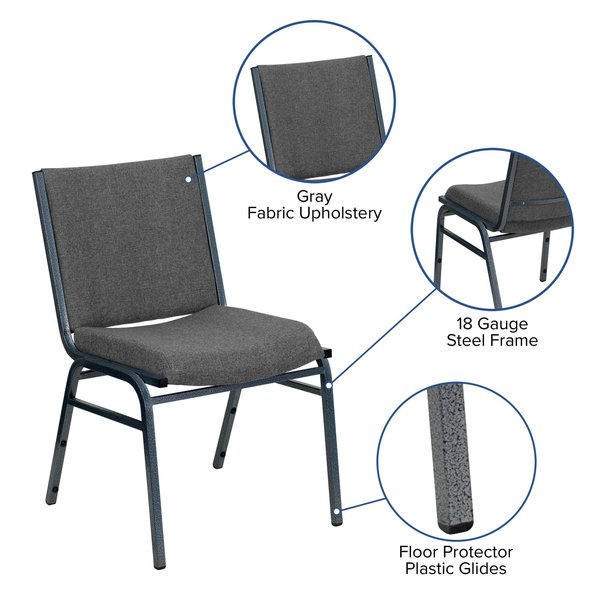 Fabric Stack Chair, Gray