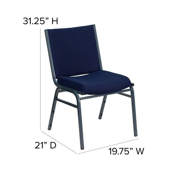 Fabric Stack Chair, Navy