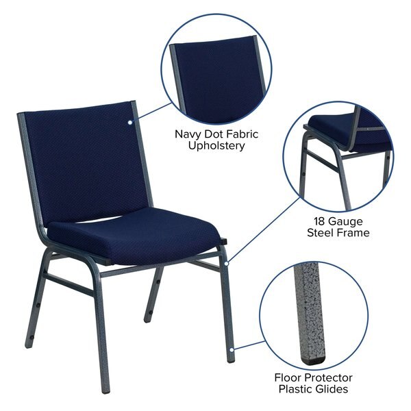 Fabric Stack Chair, Navy