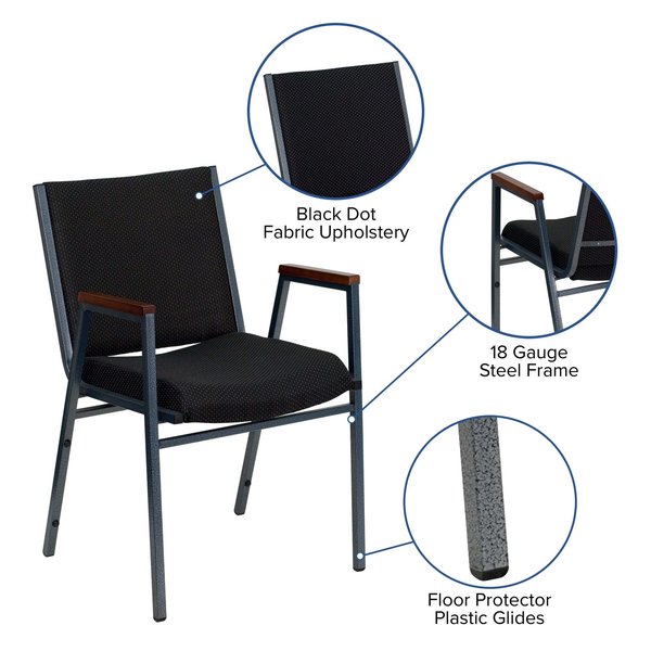 Fabric Stack Armchair, Black