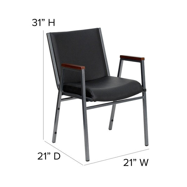 Stack Armchair, Blk Frame Fnsh, Blk Vinyl