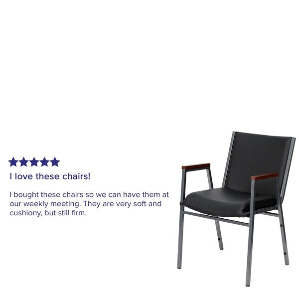 Stack Armchair, Blk Frame Fnsh, Blk Vinyl
