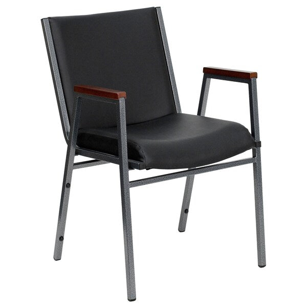 Stack Armchair, Blk Frame Fnsh, Blk Vinyl