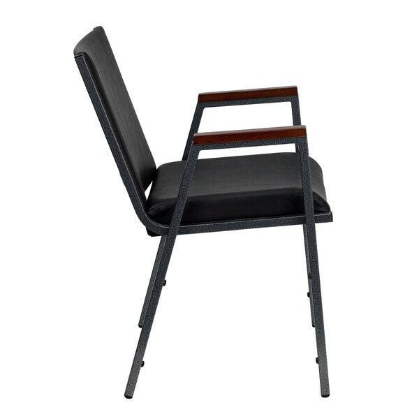 Stack Armchair, Blk Frame Fnsh, Blk Vinyl