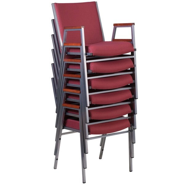 Fabric Stack Armchair, Burgundy