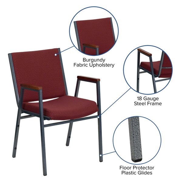 Fabric Stack Armchair, Burgundy