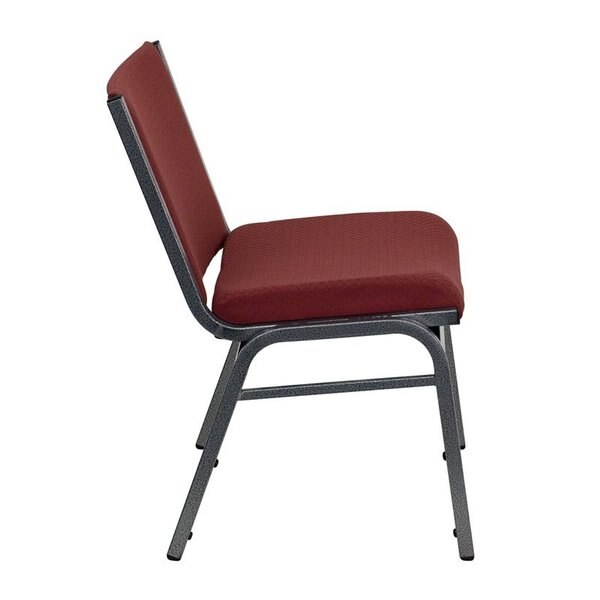 Fabric Stack Chair, Extra Wide, Burgundy