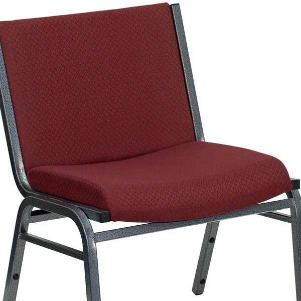 Fabric Stack Chair, Extra Wide, Burgundy
