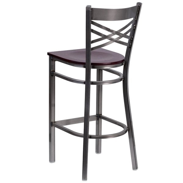 Restaurant Barstool, Metal X Bck, Mah Woo