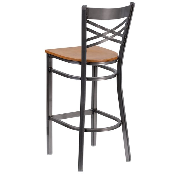 Restaurant Barstool, Metal X Bck, Nat Woo