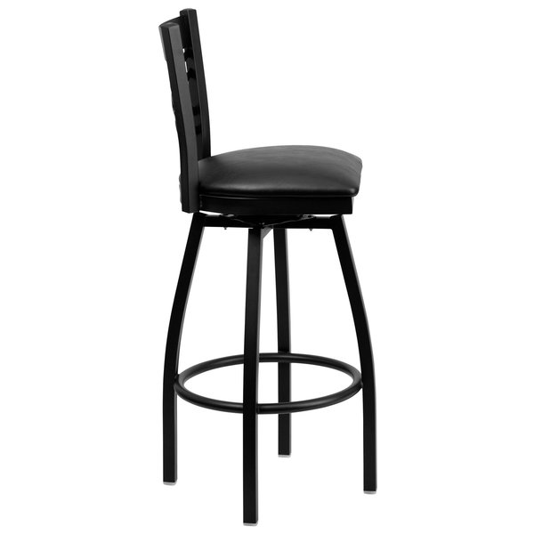 Swivel Batstool, X Back, Black Seat