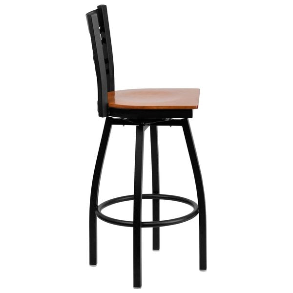 Swivel Batstool, X Back, Cherry Seat