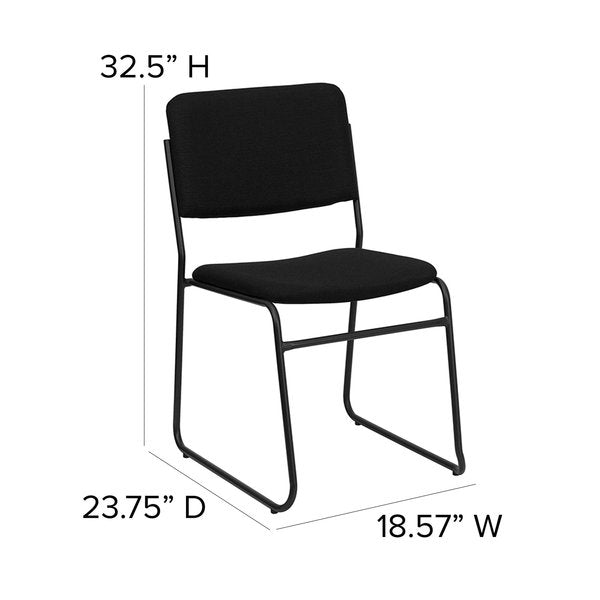 Fabric Stack Chair, Black