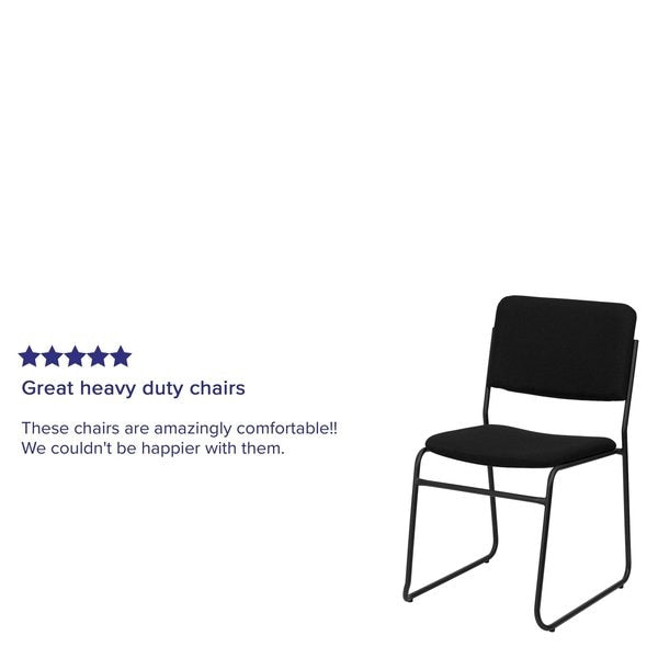 Fabric Stack Chair, Black
