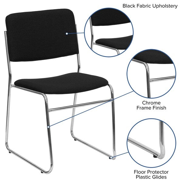 Fabric Stack Chair, Black