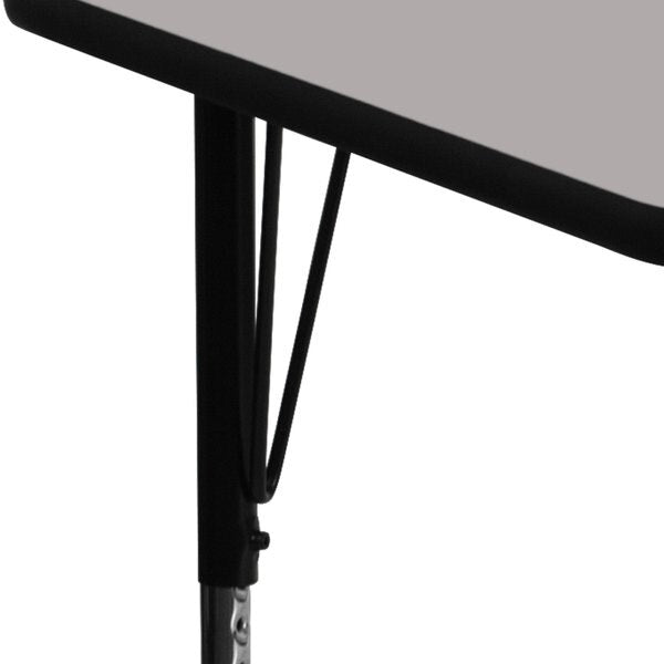 Rectangle Activity Table, 24 X 60 X 30.25, Chrome, Laminate, Particleboard, Steel Top, Grey