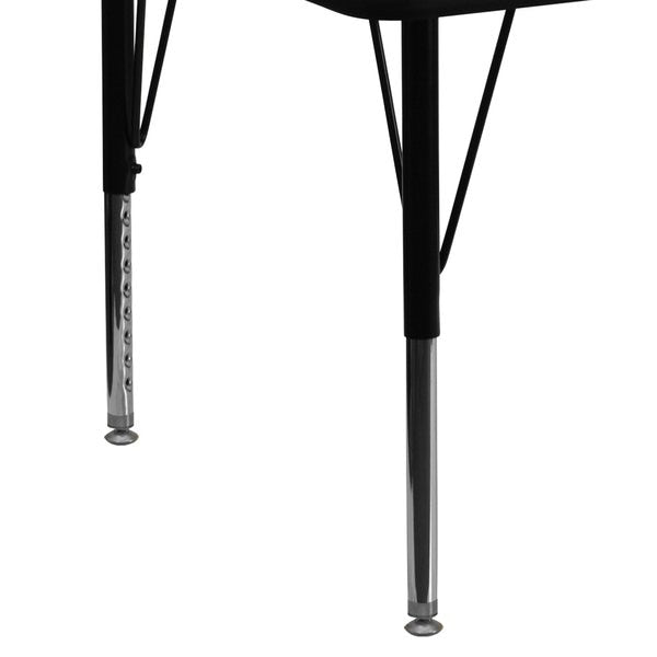 Rectangle Activity Table, 30 X 72 X 25.125, Chrome, Laminate, Particleboard, Steel Top, Grey