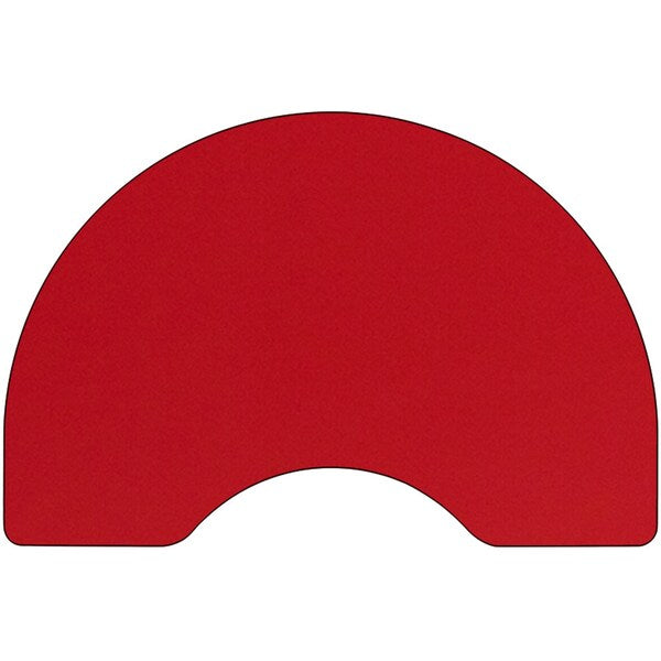 Kidney Table, Kidney Shp, Red, 48x72