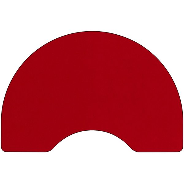 Kidney Table, Kidney Shp, Red, 48x72