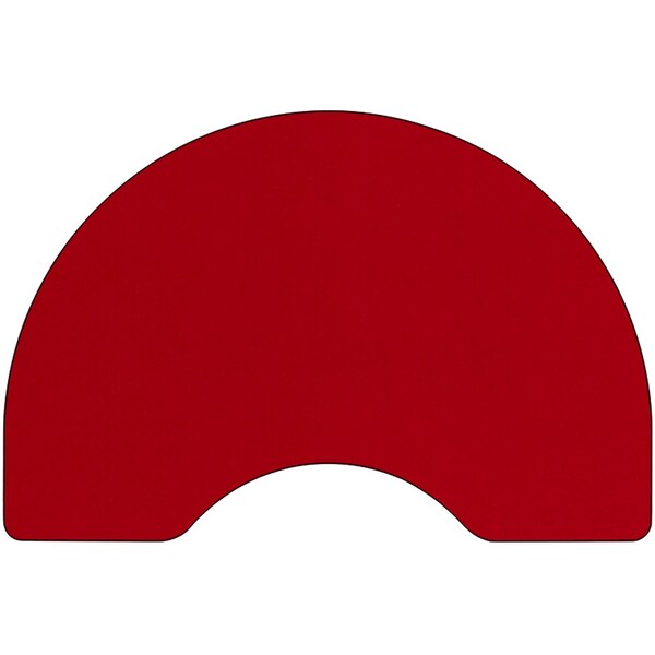 Kidney Table, Kidney Shp, Red, 48x72