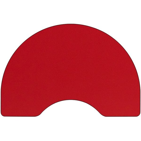 Kidney Table, Kidney Shp, Red, 48x96