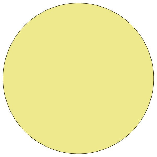 Round Activity Table, 48 X 48 X 30.125, Chrome, Laminate, Particleboard, Steel Top, Yellow