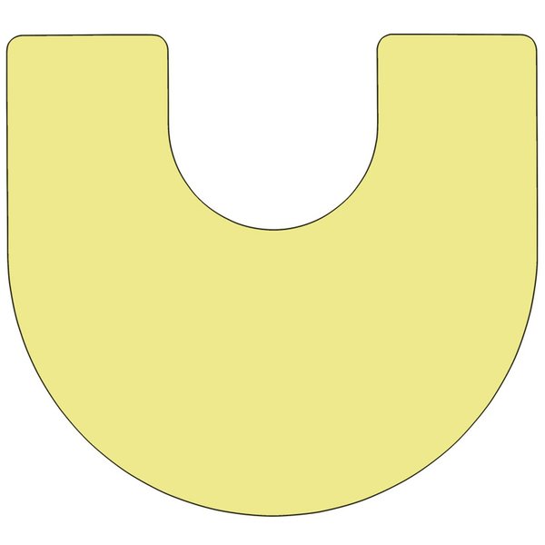 Horseshoe Activity Table, 60 X 66 X 30.125, Chrome, Laminate, Particleboard, Steel Top, Yellow
