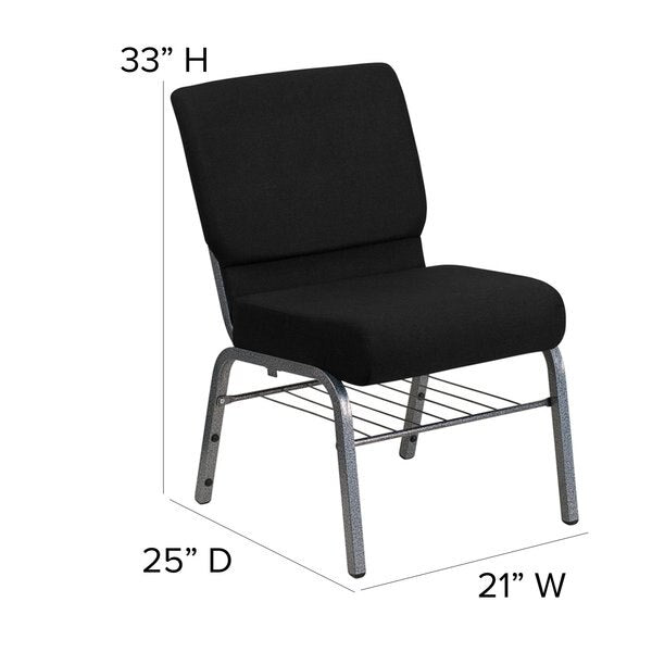 Fabric Church Chair, Black