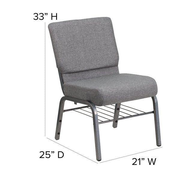 Fabric Church Chair, Gray