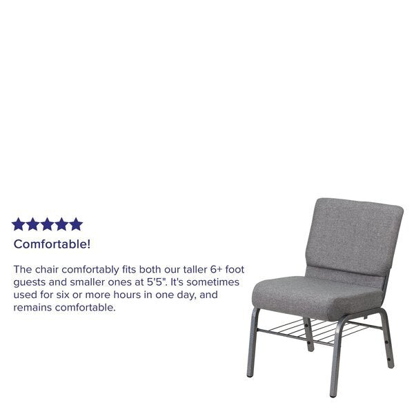 Fabric Church Chair, Gray
