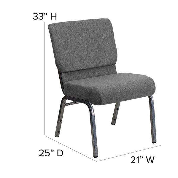 Fabric Church Chair, Gray