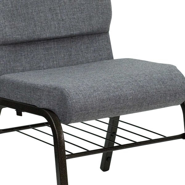 Fabric Church Chair, Gray
