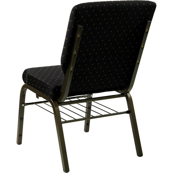Dot Fabric Church Chair, Black