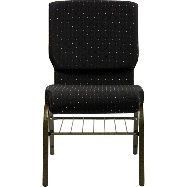 Dot Fabric Church Chair, Black