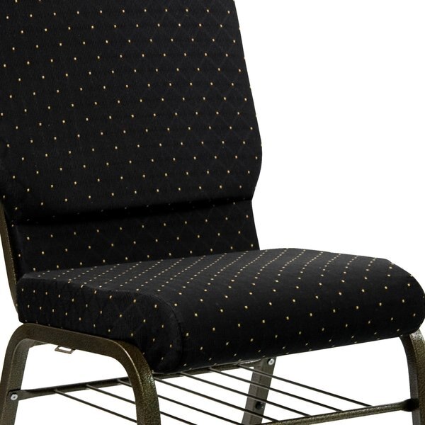 Dot Fabric Church Chair, Black