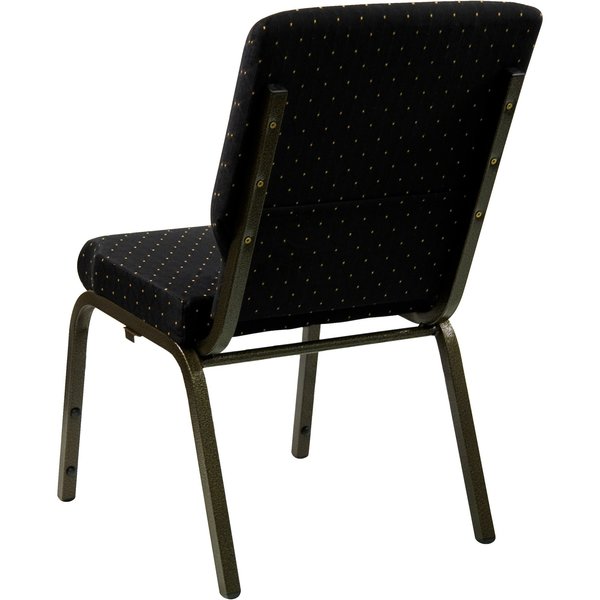 Dot Fabric Church Chair, Black
